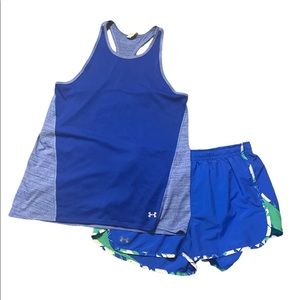 🆕2 UNDER ARMOUR Pieces, Running Shorts And Tank Top, Size M